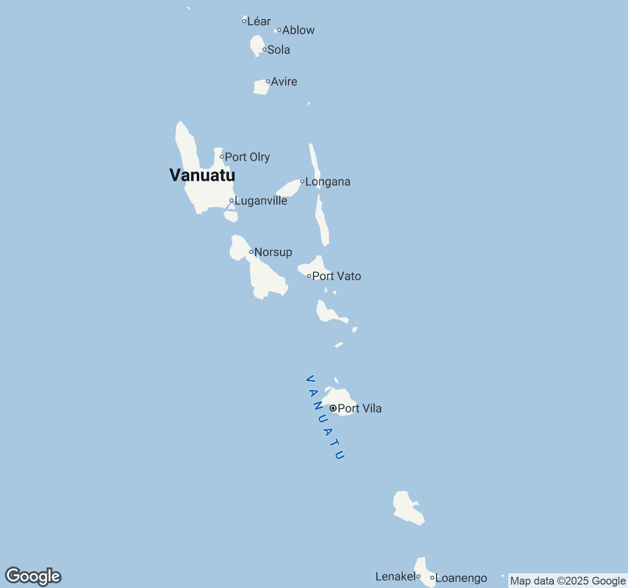 Map of Vanuatu